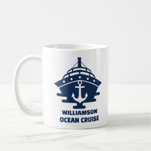 Mug Cadeau personnalisé d'ancre nautique de bateau de