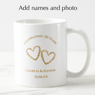 Mug Cadeau personnalisé de 50e anniversaire avec photo