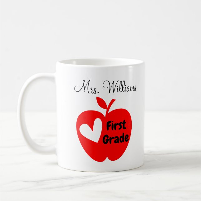 Mug Cadeau personnalisé de l'enseignant de fin d'étude (Gauche)