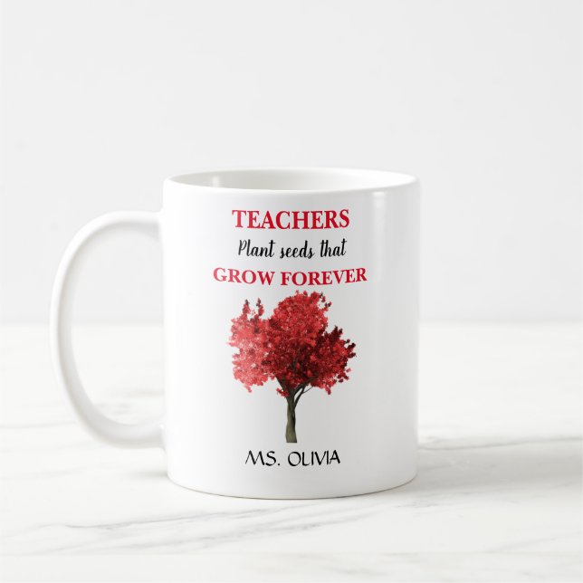 Mug Cadeau personnalisé de l'enseignant - Les enseigna (Gauche)
