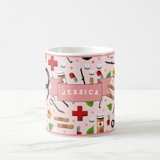 Mug Cadeau personnalisé de l'infirmière (Centre)
