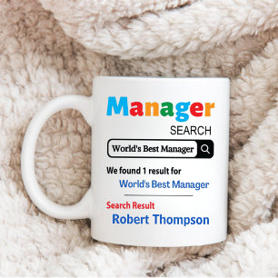 Mug Cadeau personnalisé Manager, Meilleur Directeur du