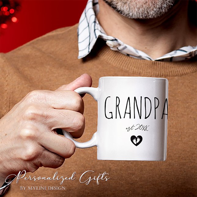 Mug Cadeau personnalisé Nouveau grand-père ou Nouveau  (Créateur téléchargé)