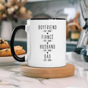 Mug Cadeau personnalisé papa jalons