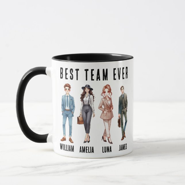 Mug Cadeau personnalisé pour collègues - Meilleure équ (Gauche)
