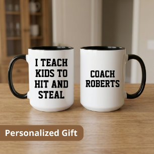 Mug Cadeau personnalisé pour entraîneur de baseball, m