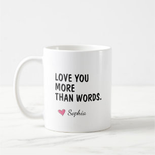 Mug Cadeau personnalisé pour maman 'Je t'aime plus que