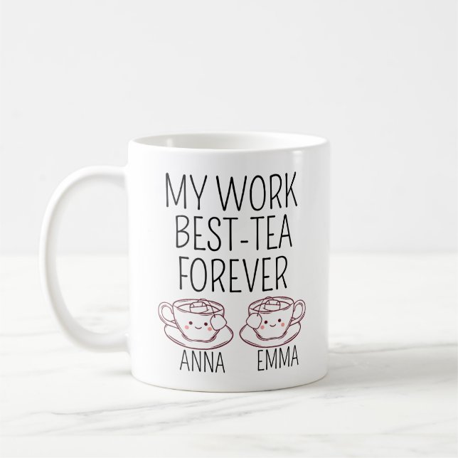 Mug Cadeau personnalisé pour meilleure amie au travail (Gauche)