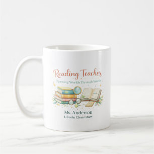 Mug Cadeau personnalisé pour professeur de lecture