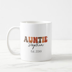 Mug Cadeau Personnalisé Rétro Tante Établi en 20xx