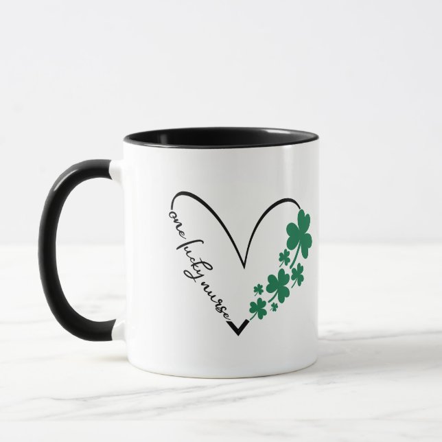 Mug Cadeau personnalisé St. Patty's Day Nurse (Gauche)