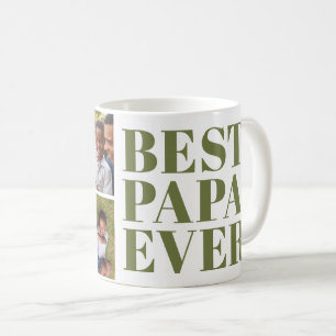 Mug Cadeau photo 3 Meilleur Papa Moderne Gras