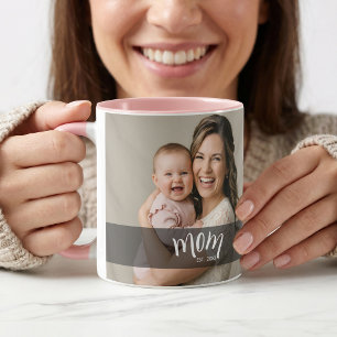 Mug Cadeau Photo pour Nouvelle Maman Établie par Maman