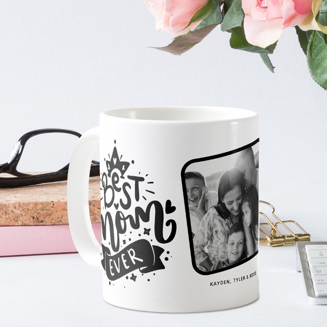 Mug Cadeau photo Queen 'Best Mom Ever' (Créateur téléchargé)
