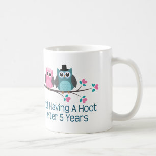Mug Cadeau pour la 5ème huée d'anniversaire de mariage