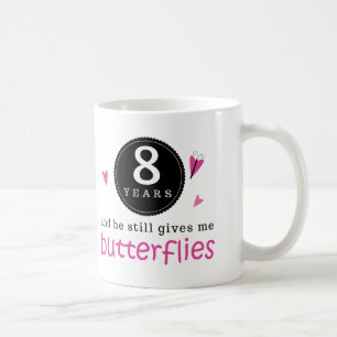 Mug Cadeau pour le 8ème papillon d'anniversaire de