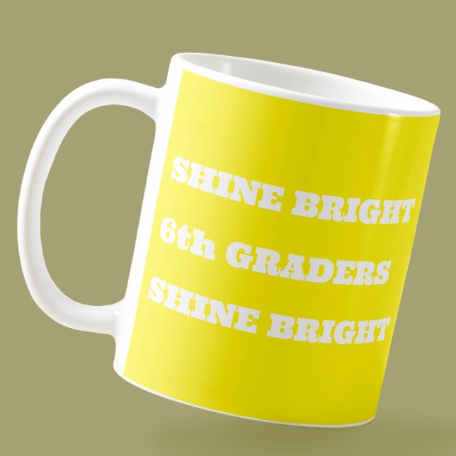 Mug Cadeau pour l'enseignant | Message Coloré et Motiv (Shine Bright Children Shine Bright Mug )