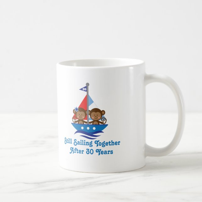Mug Cadeau pour les 30èmes singes d'anniversaire de (Droite)