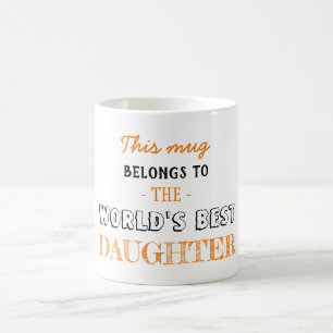 Mug Cadeau pour meilleure fille orange cadeau de Noël