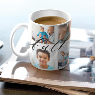 Mug Cadeau pour père   Collage photo de Fête des pères