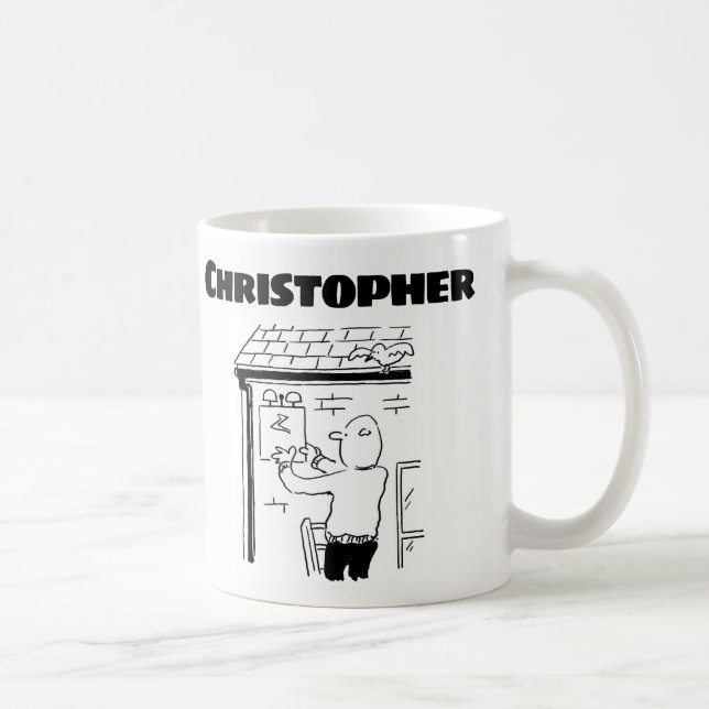 Mug Cadeau pour un émetteur d'alarme avec nom (Droite)