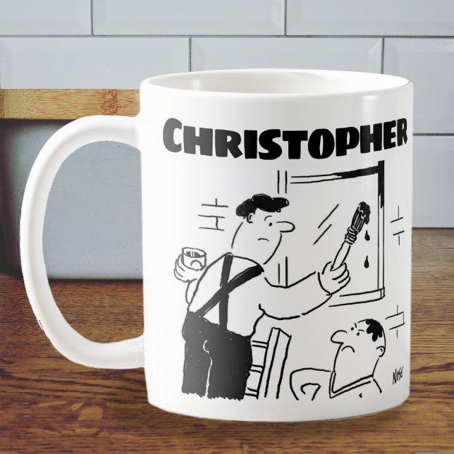 Mug Cadeau pour un peintre et décorateur avec nom (Créateur téléchargé)