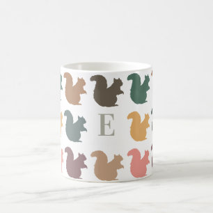 Mug Cadeau Rétro de Vaisselle de Boisson Écureuil Nom
