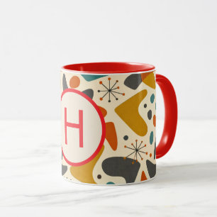 Mug Cadeau Rétro Initiale Monogramme