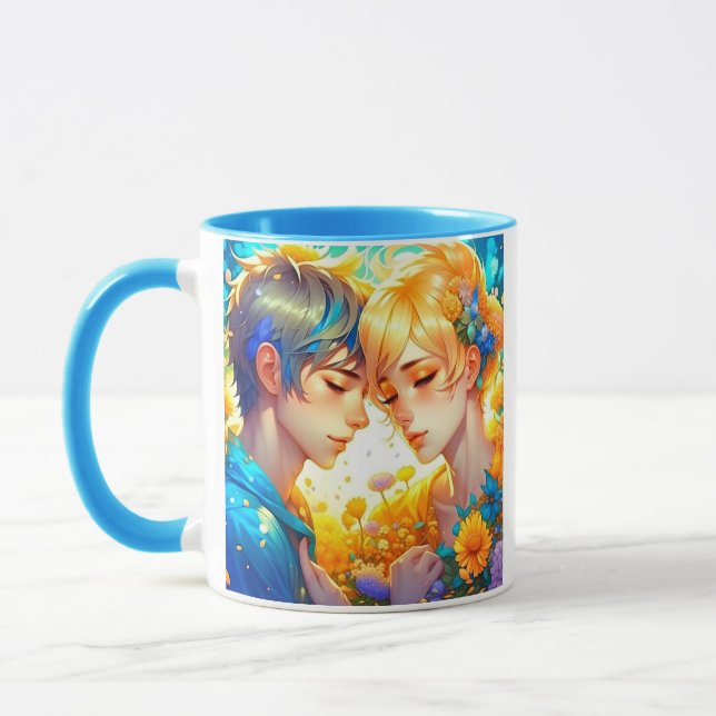 Mug Cadeau romantique à deux | Anime personnalisé (Gauche)