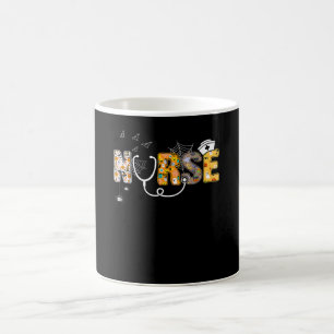 Mug Cadeau Spider   Infirmière d'Halloween avec araign