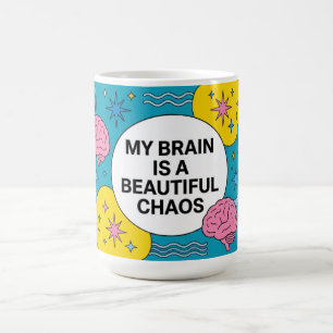 Mug Cadeau TDAH Autisme Chaos Cérébral Neurodivergent