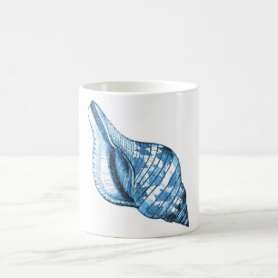 Mug Cadeaux côtiers nautiques de bleu de plage d'océ