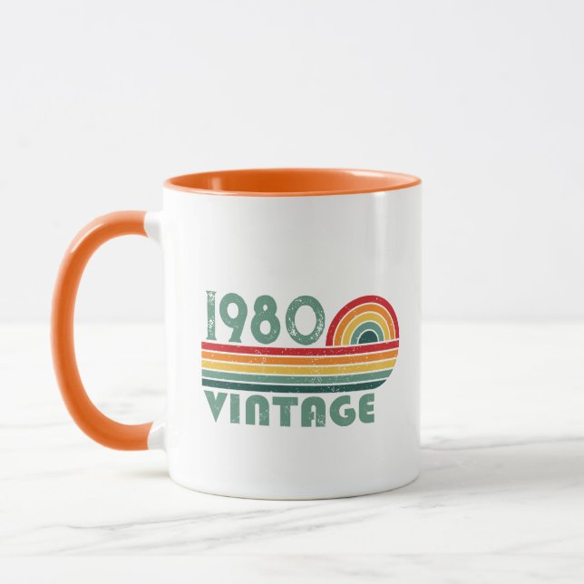 Mug Cadeaux d'anniversaire vintages personnalisés (Gauche)