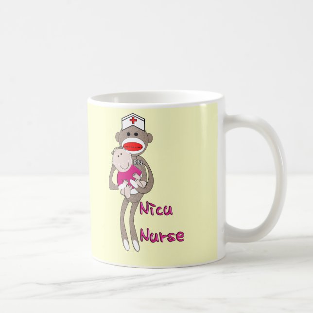 Mug Cadeaux de conception de singe de chaussette (Droite)