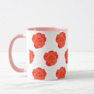 Mug Cadeaux de fleurs roses orange rose personnalisés