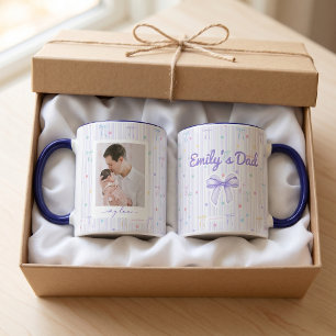 Mug Cadeaux de la fête des pères pour papa ruban viole
