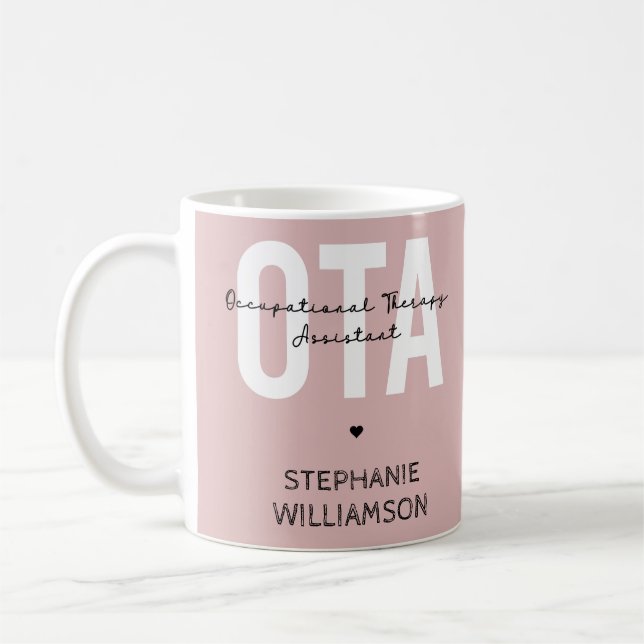 Mug Cadeaux de l'assistant d'ergothérapie OTA personna (Gauche)