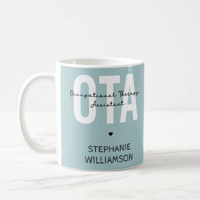 Mug Cadeaux de l'assistant d'ergothérapie OTA personna (Gauche)