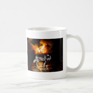 Mug Cadeaux de loup gris "survivant"