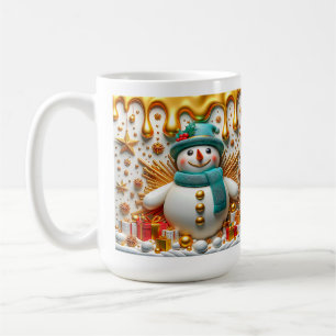 Mug Cadeaux de Noël en 3D Bonhomme de neige