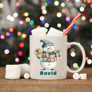 Mug Cadeaux de Noël personnalisés de Snowman