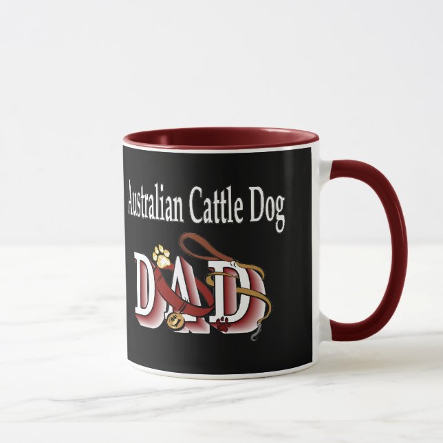 Mug Cadeaux de papa de chien de bétail australien (Droite)