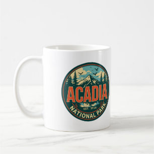 Mug Cadeaux de plein air vintage du parc national d'Ac