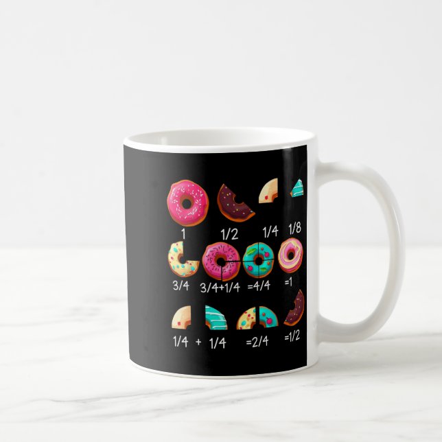 Mug Cadeaux de professeur de mathématiques Donut Fract (Droite)