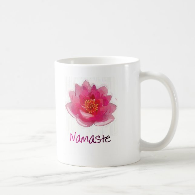 Mug Cadeaux de yoga de "Namaste" de fleur de Lotus (Droite)