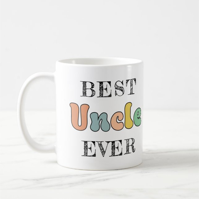 Mug Cadeaux d'oncle personnalisés | Meilleur Oncle jam (Gauche)