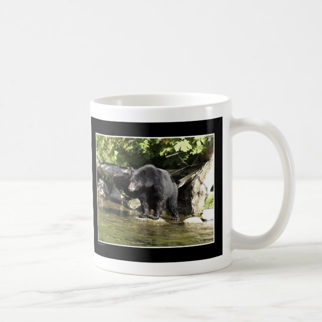 Mug Cadeaux d'ours Noir "Saumon Spots" (Droite)