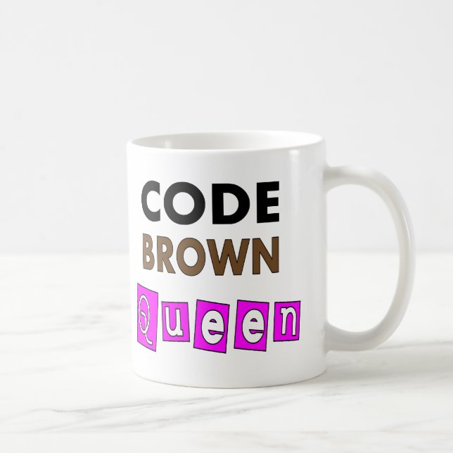 Mug Cadeaux drôles "de REINE BROWN de CODE" (Droite)