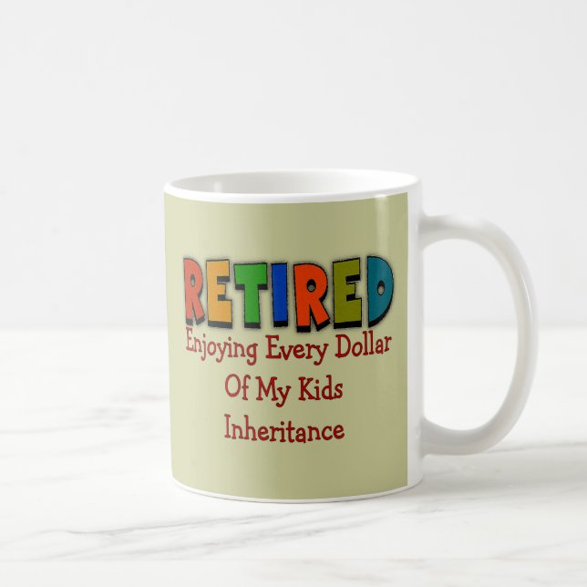 Mug Cadeaux drôles de retraite (Droite)