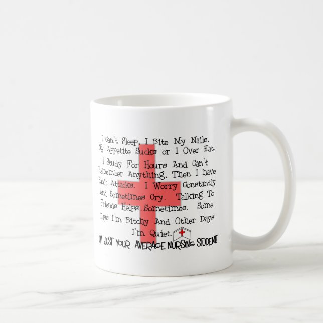 Mug Cadeaux drôles d'étudiant moyen de soins (Droite)